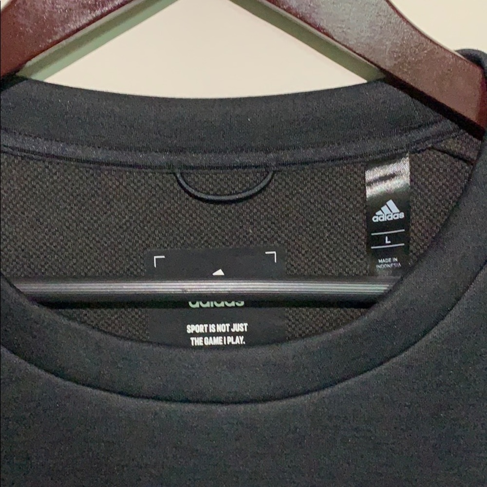 Adidas Crewneck Black Sweater (Size L) - Picture 2 of 3